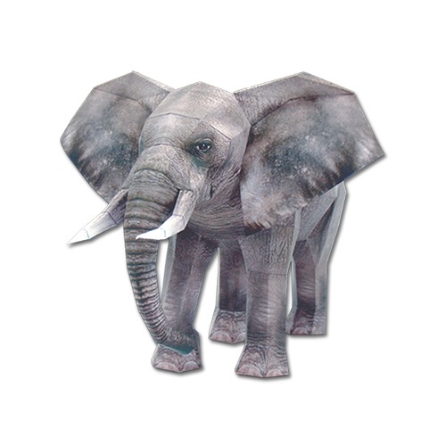 코끼리 만들기 (DIY 페이퍼토이 해피페이퍼 야생동물 아프리카 사파리 사바나)